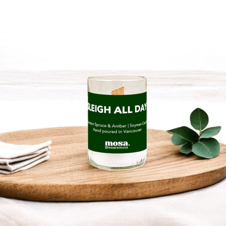 Mountain Spruce + Amber Scented Soy Candle