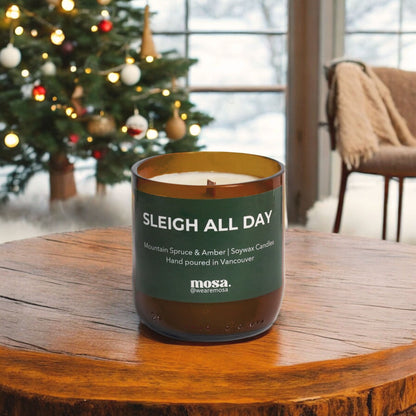 Mountain Spruce + Amber Scented Soy Candle