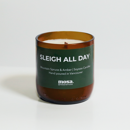 Mountain Spruce + Amber Scented Soy Candle