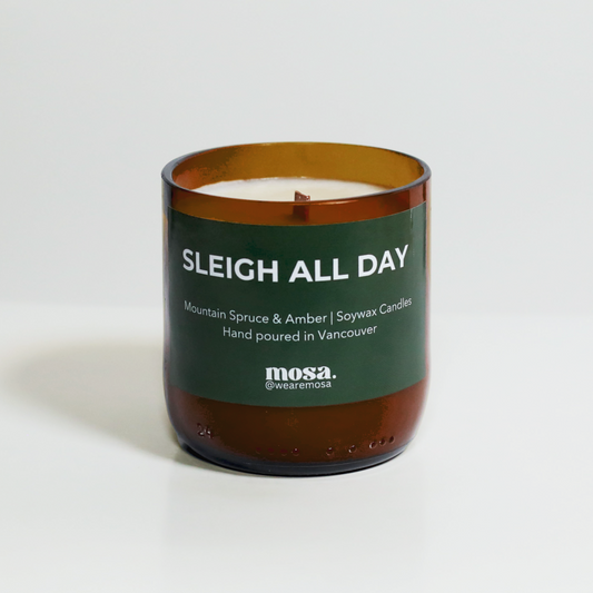 Mountain Spruce + Amber Scented Soy Candle